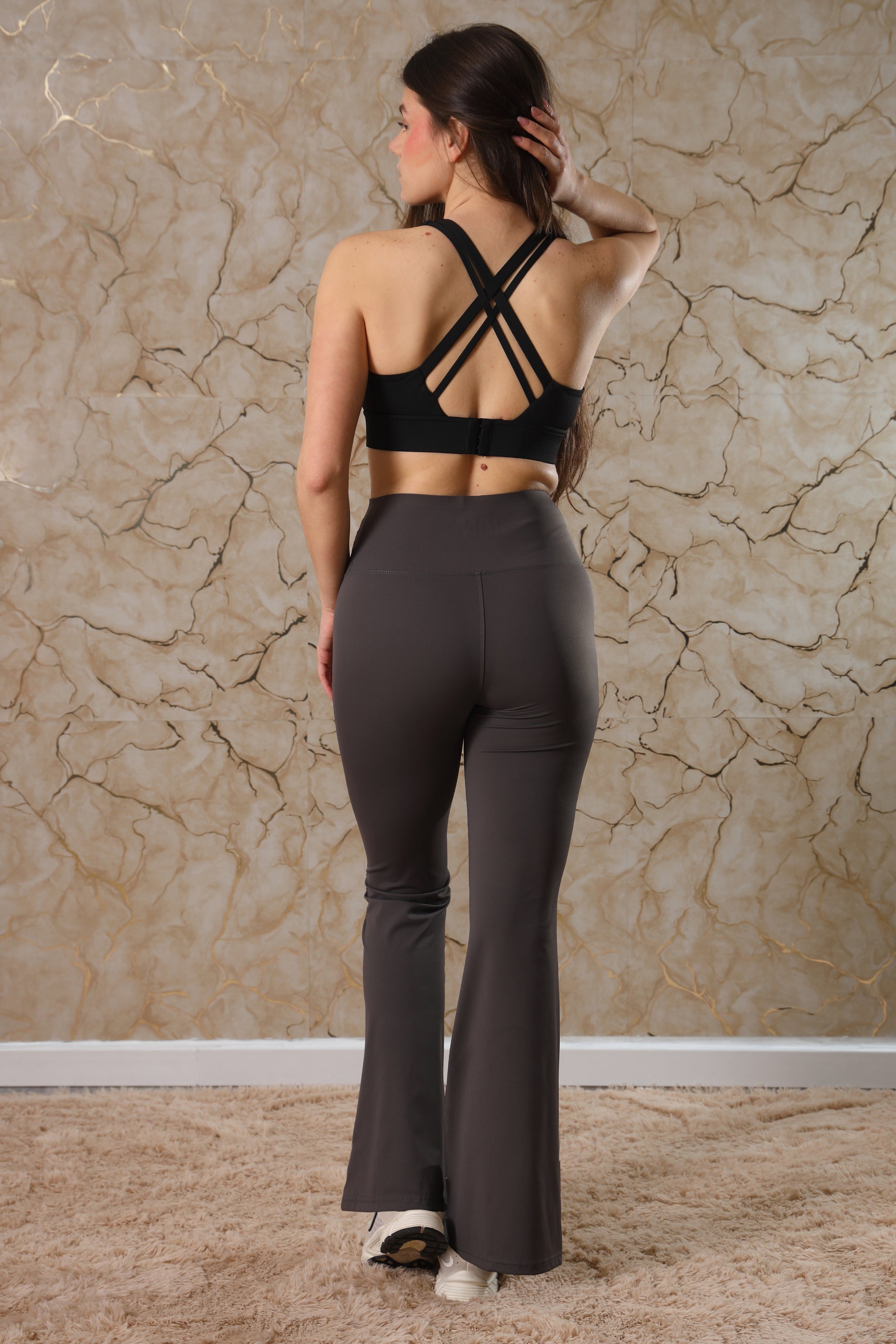 LEGGINGS A ZAMPA SENZA TASCA GRIGIO SCURO