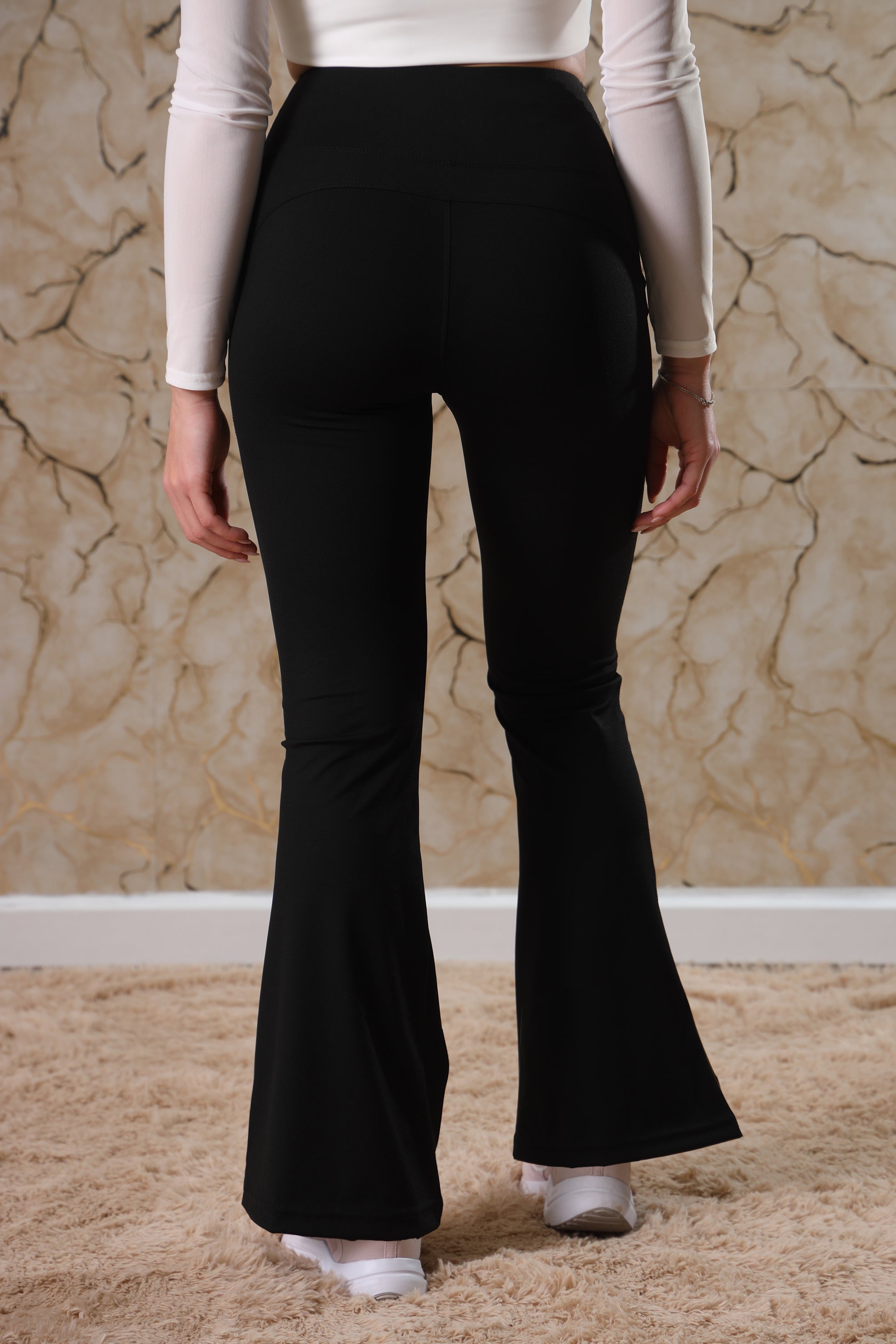 Leggings Flare Pocket Nero